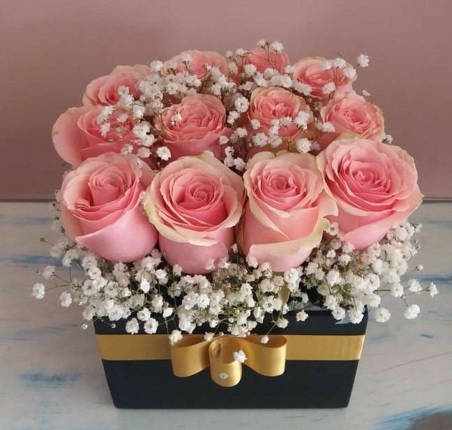 professional floral setup